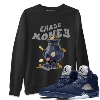 Air Jordan 5 Georgetown shirt to match jordans Chase Money sneaker tees AJ5 Georgetown SNRT Sneaker Release Tees Unisex Black 1 T-Shirt