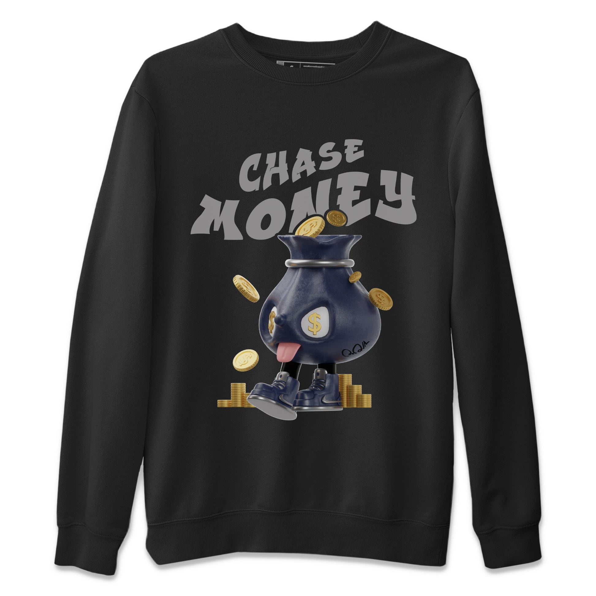 Air Jordan 5 Georgetown shirt to match jordans Chase Money sneaker tees AJ5 Georgetown SNRT Sneaker Release Tees Unisex Black 2 T-Shirt