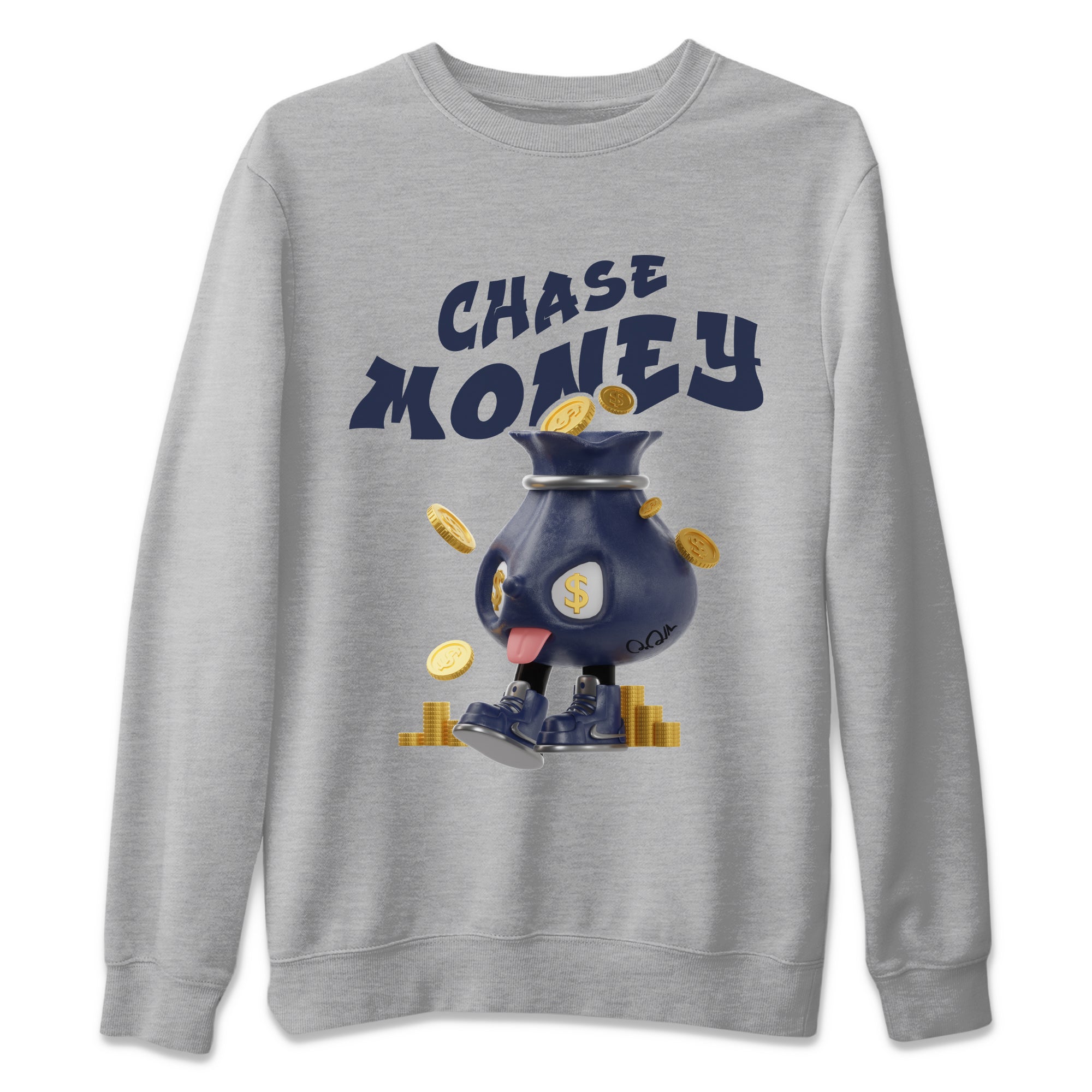 Air Jordan 5 Georgetown shirt to match jordans Chase Money sneaker tees AJ5 Georgetown SNRT Sneaker Release Tees Unisex Heather Grey 2 T-Shirt