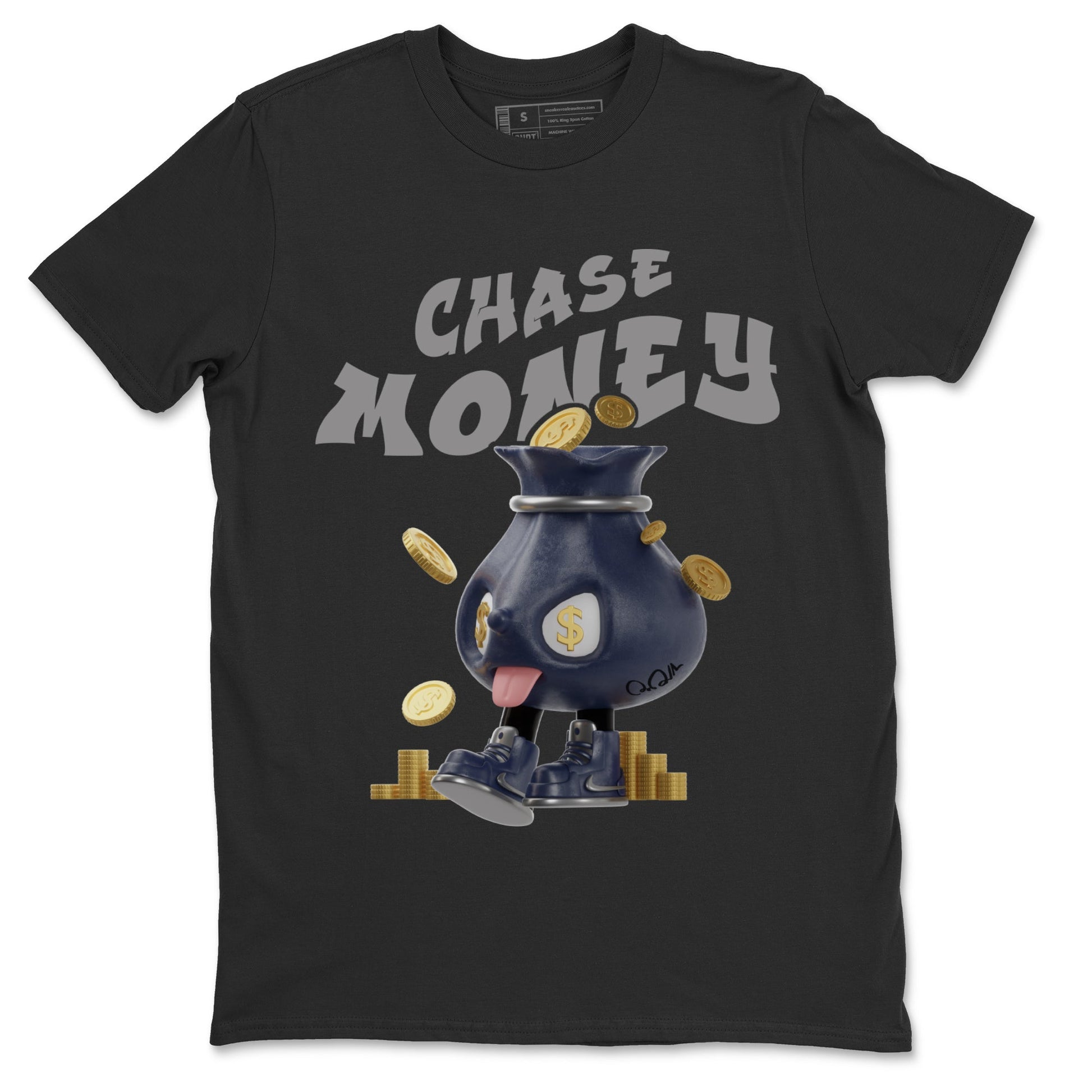 Air Jordan 5 Georgetown shirt to match jordans Chase Money sneaker tees AJ5 Georgetown SNRT Sneaker Release Tees Unisex Black 2 T-Shirt