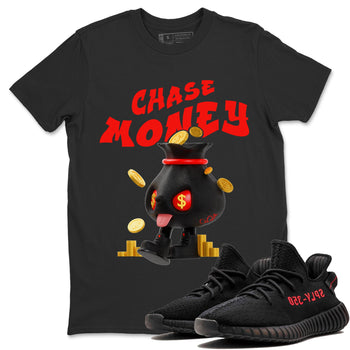 Yeezy 350 Bred shirt to match jordans Chase Money sneaker tees Adidas Yeezy 350 V2 Boost Bred SNRT Sneaker Release Tees Unisex Black 1 T-Shirt