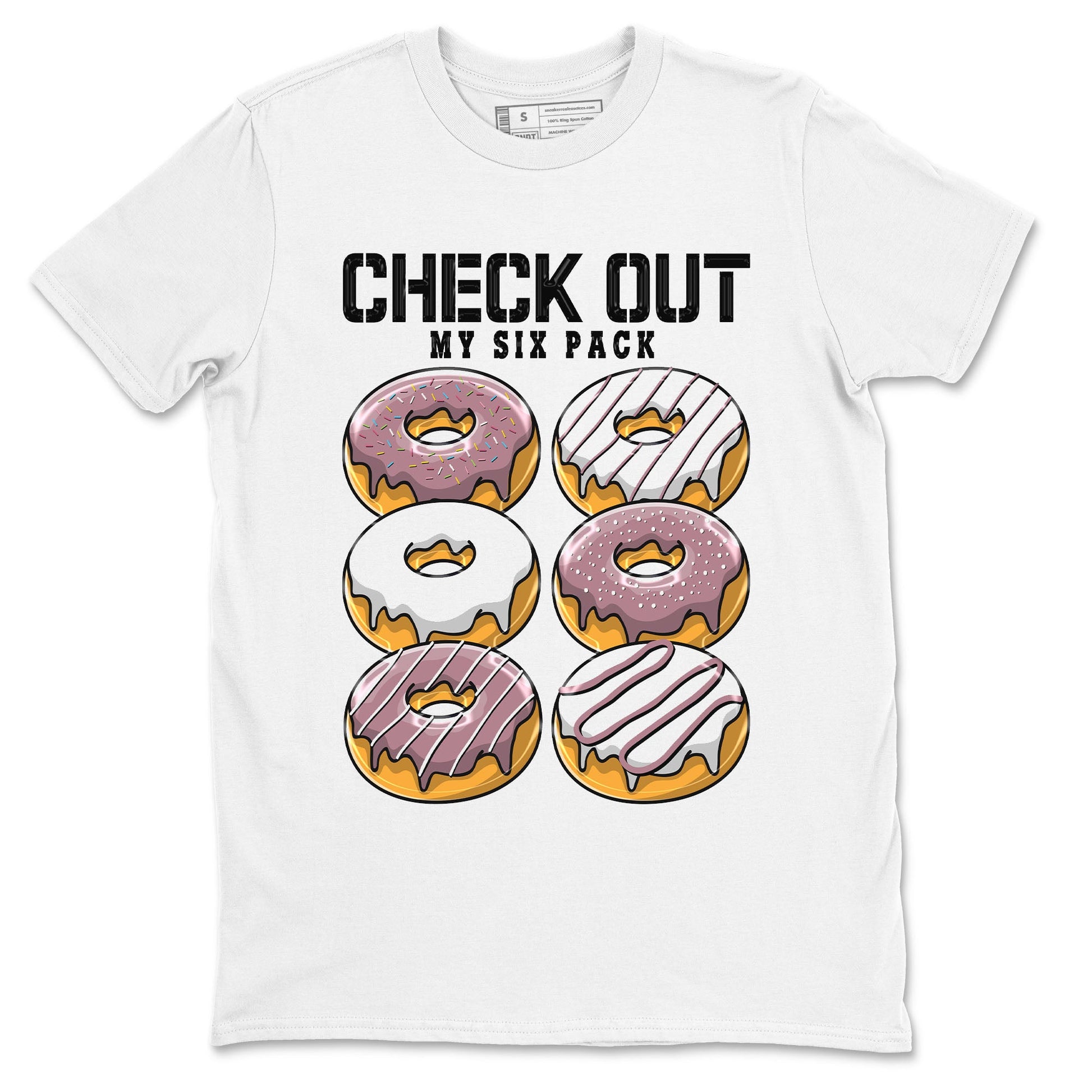 Air Jordan 1 Mauve shirt to match jordans Check Out My Six Pack sneaker tees AJ1 Mauve SNRT Sneaker Tees Sneaker Matching Clothing Brand Unisex Sneaker Tee White 2 T-Shirt