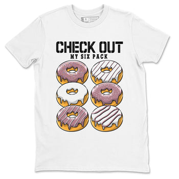 Air Jordan 1 Mauve shirt to match jordans Check Out My Six Pack sneaker tees AJ1 Mauve SNRT Sneaker Tees Sneaker Matching Clothing Brand Unisex Sneaker Tee White 2 T-Shirt