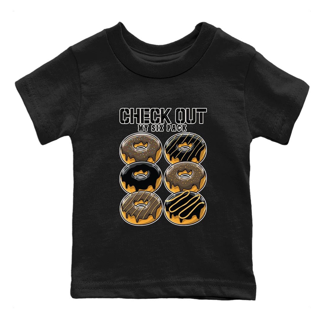 Air Jordan 1 Palomino shirt to match jordans Check Out My Six Pack sneaker tees Crew Neck Jordan 1 Retro High OG Palomino SNRT Sneaker Release Tees Baby Toddler Black 2 T-Shirt