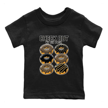 Air Jordan 1 Palomino shirt to match jordans Check Out My Six Pack sneaker tees Crew Neck Jordan 1 Retro High OG Palomino SNRT Sneaker Release Tees Baby Toddler Black 2 T-Shirt