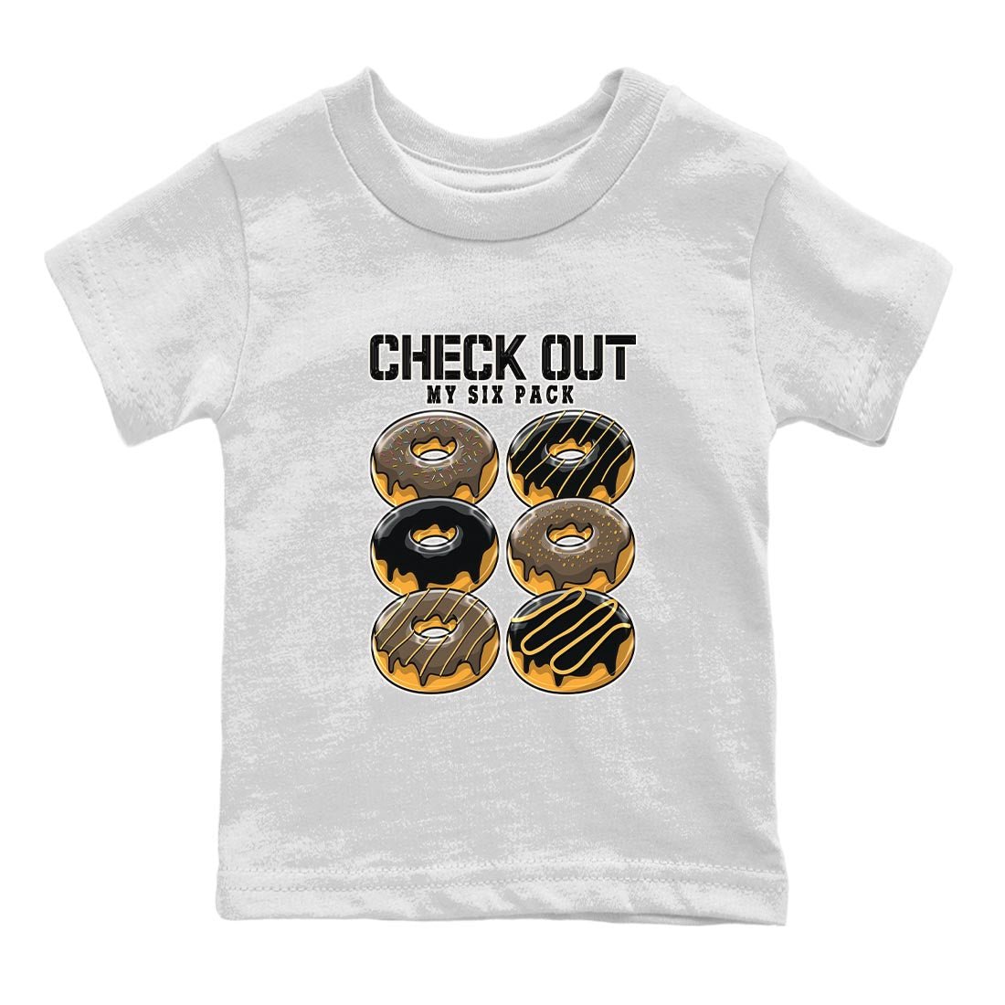 Air Jordan 1 Palomino shirt to match jordans Check Out My Six Pack sneaker tees Crew Neck Jordan 1 Retro High OG Palomino SNRT Sneaker Release Tees Baby Toddler White 2 T-Shirt