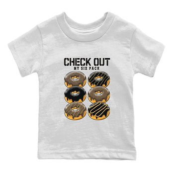 Air Jordan 1 Palomino shirt to match jordans Check Out My Six Pack sneaker tees Crew Neck Jordan 1 Retro High OG Palomino SNRT Sneaker Release Tees Baby Toddler White 2 T-Shirt
