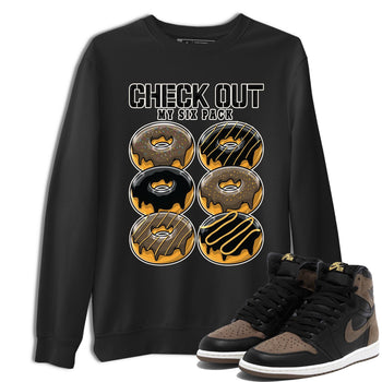 Air Jordan 1 Palomino shirt to match jordans Check Out My Six Pack sneaker tees Crew Neck Jordan 1 Retro High OG Palomino SNRT Sneaker Release Tees Unisex Casual Shirts Black 1 T-Shirt