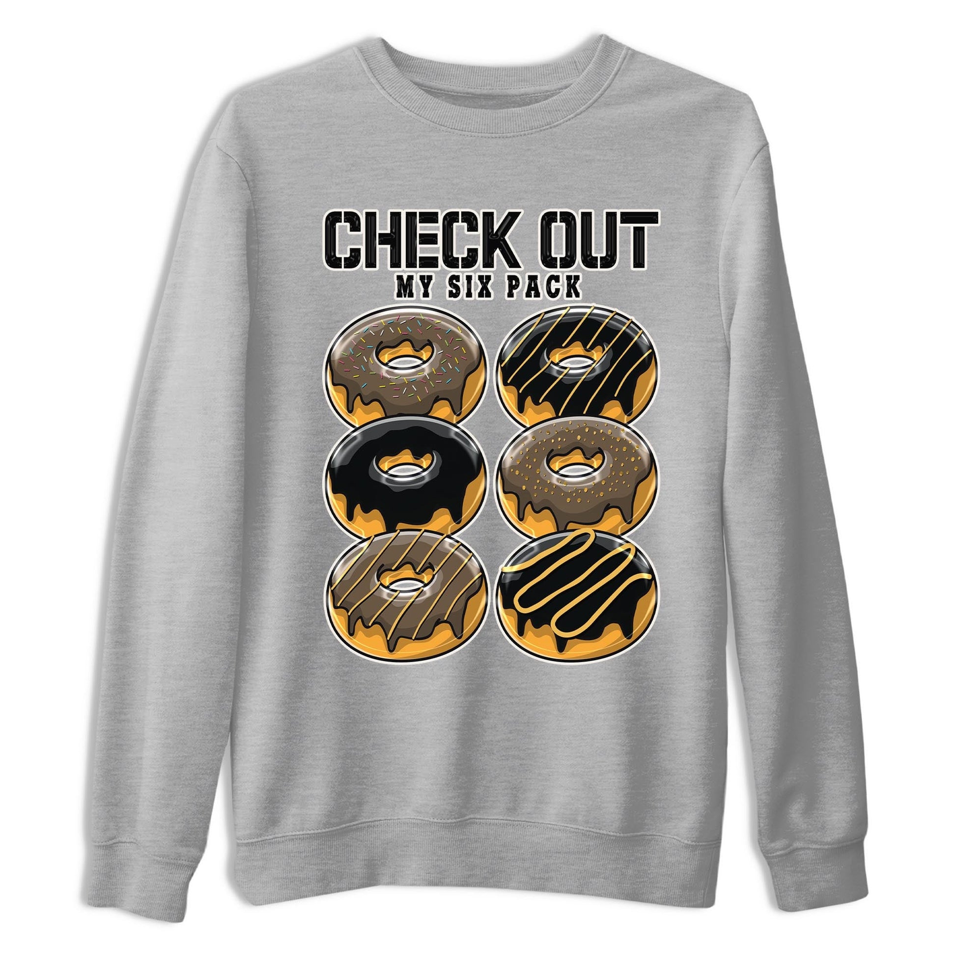Air Jordan 1 Palomino shirt to match jordans Check Out My Six Pack sneaker tees Crew Neck Jordan 1 Retro High OG Palomino SNRT Sneaker Release Tees Unisex Casual Shirts Heather Grey 2 T-Shirt