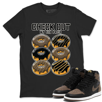 Air Jordan 1 Palomino shirt to match jordans Check Out My Six Pack sneaker tees Crew Neck Jordan 1 Retro High OG Palomino SNRT Sneaker Release Tees Unisex Casual Shirts Black 1 T-Shirt