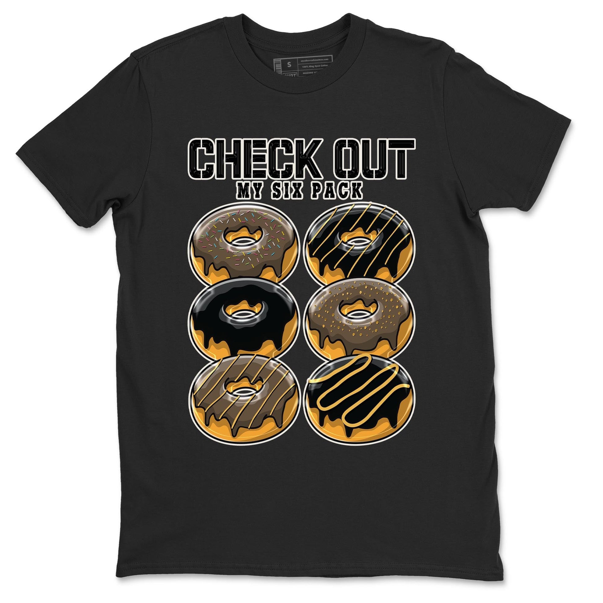 Air Jordan 1 Palomino shirt to match jordans Check Out My Six Pack sneaker tees Crew Neck Jordan 1 Retro High OG Palomino SNRT Sneaker Release Tees Unisex Casual Shirts Black 2 T-Shirt