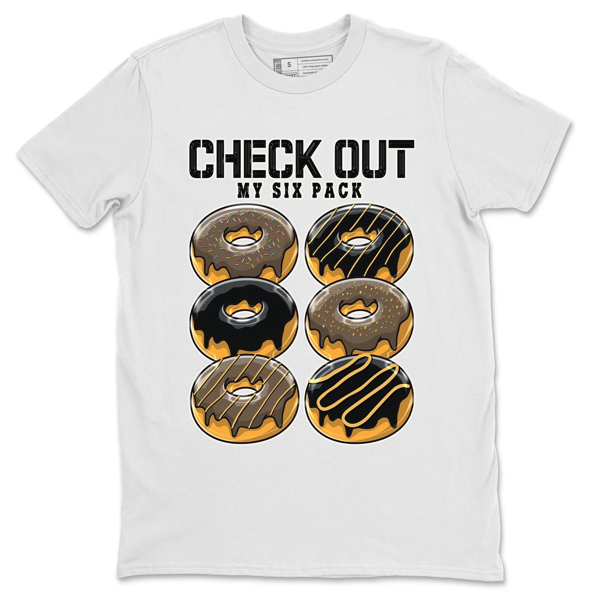 Air Jordan 1 Palomino shirt to match jordans Check Out My Six Pack sneaker tees Crew Neck Jordan 1 Retro High OG Palomino SNRT Sneaker Release Tees Unisex Casual Shirts White 2 T-Shirt