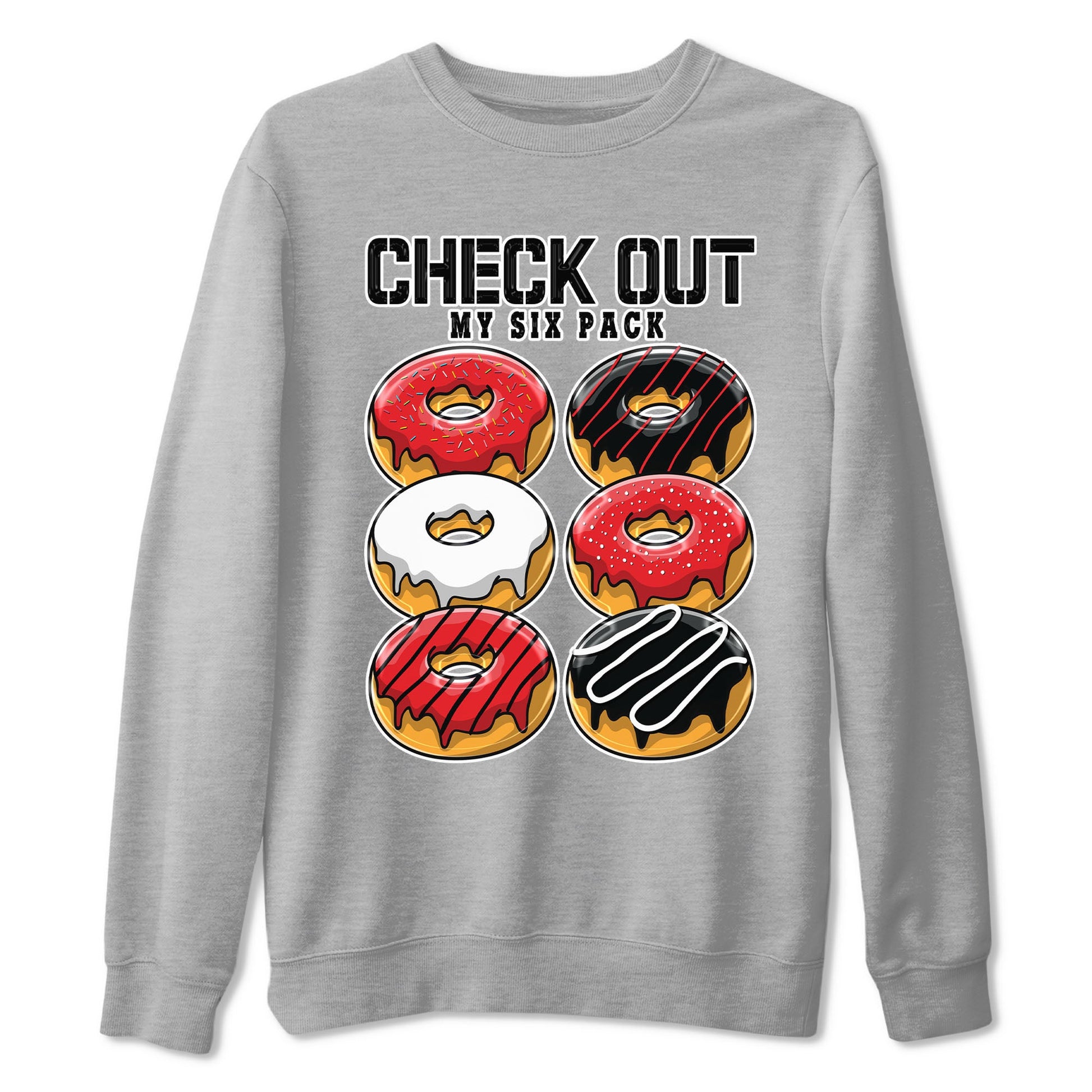 Air Jordan 1 Satin Bred shirt to match jordans Check Out My Six Pack sneaker tees AJ1 Retro Satin Bred SNRT Sneaker Tees Sneaker Matching Clothing Brand Unisex Sneaker Tee Heather Grey 2 T-Shirt