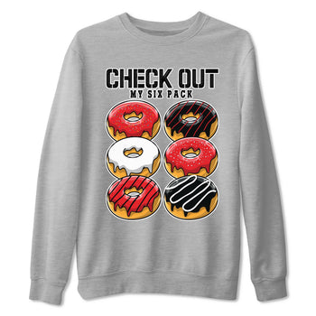 Air Jordan 1 Satin Bred shirt to match jordans Check Out My Six Pack sneaker tees AJ1 Retro Satin Bred SNRT Sneaker Tees Sneaker Matching Clothing Brand Unisex Sneaker Tee Heather Grey 2 T-Shirt