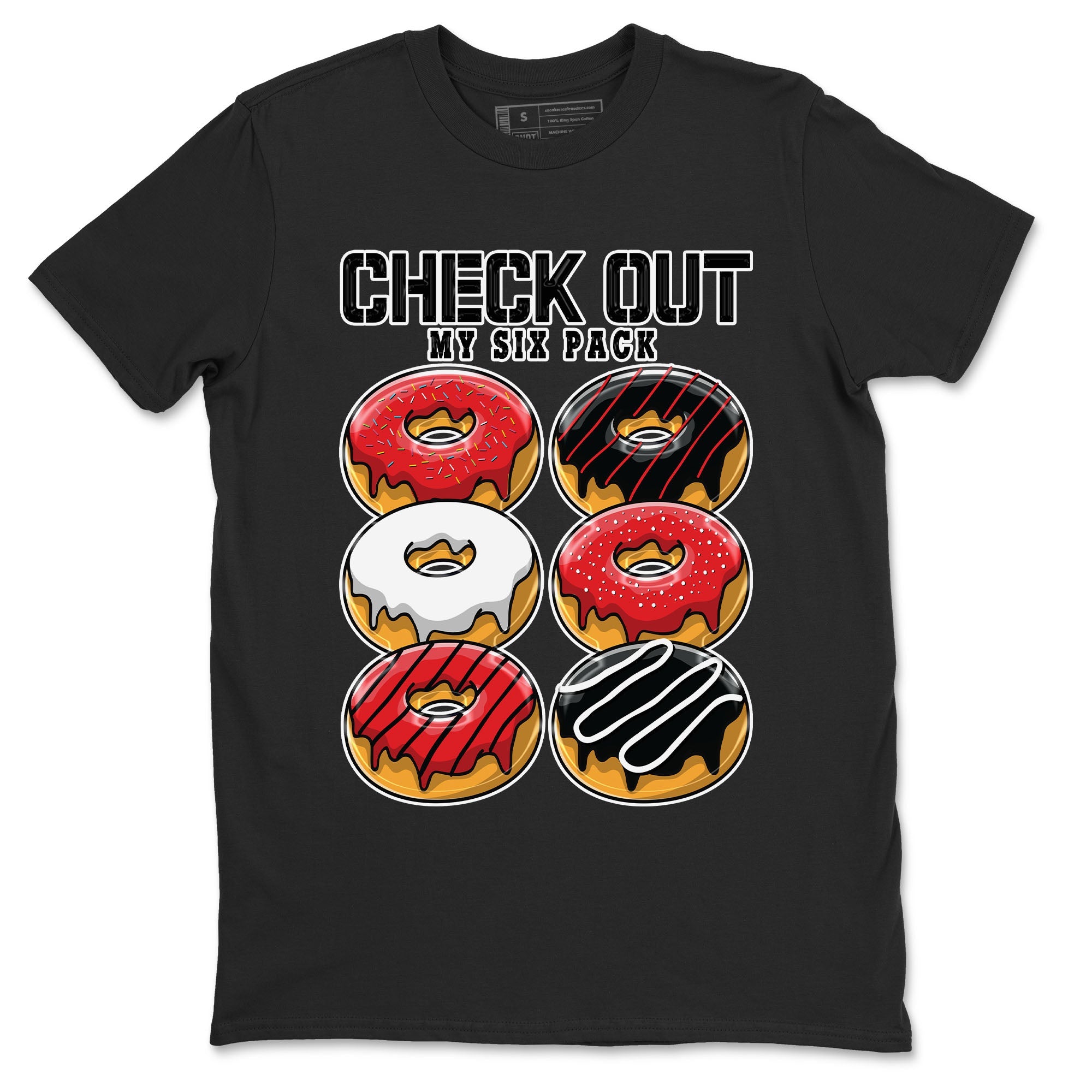 Air Jordan 1 Satin Bred shirt to match jordans Check Out My Six Pack sneaker tees AJ1 Retro Satin Bred SNRT Sneaker Tees Sneaker Matching Clothing Brand Unisex Sneaker Tee Black 2 T-Shirt