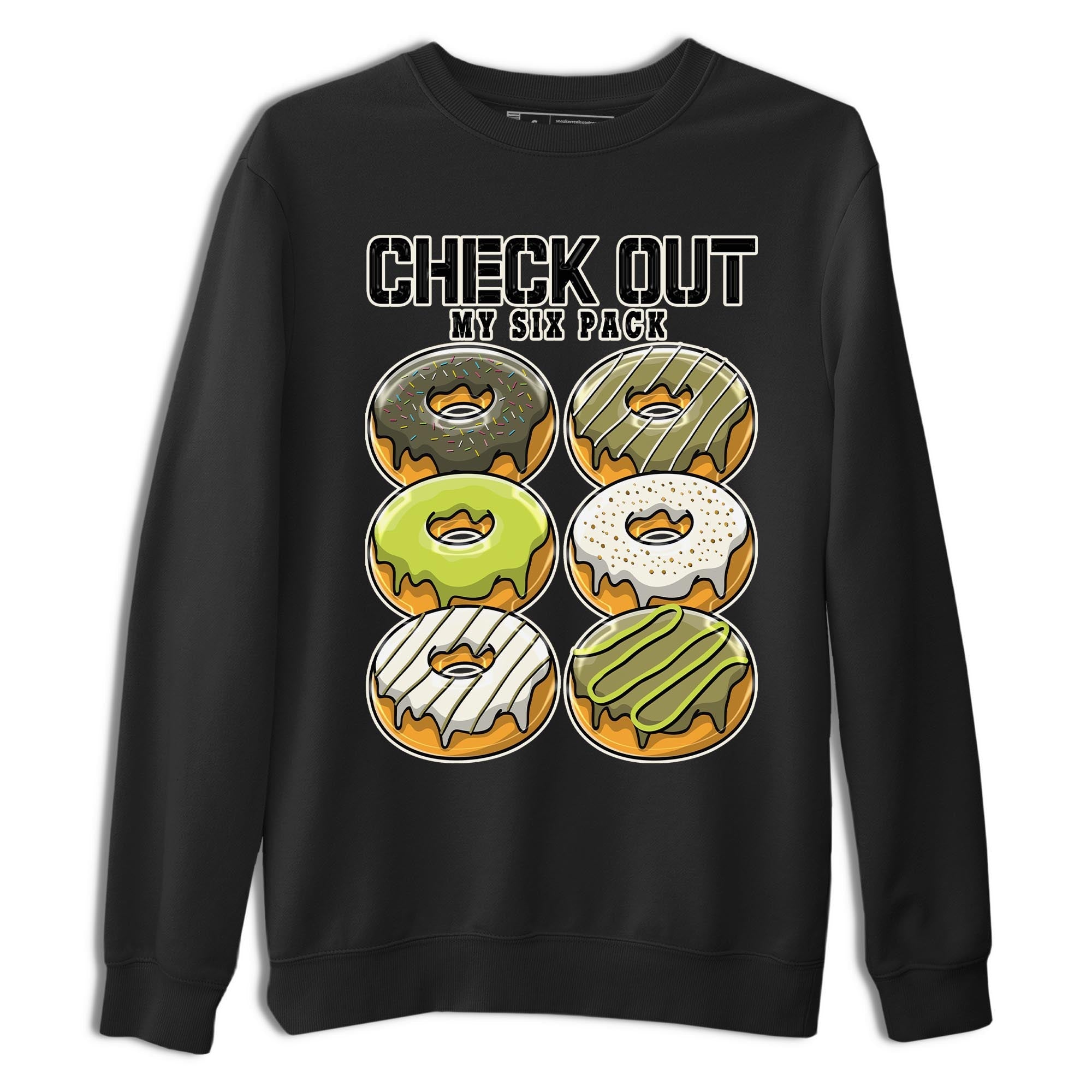 Jordan 1 Low X Travis Scott Golf Olive shirt to match jordans Check Out My Six Pack sneaker release tees Air Jordan 1 Travis Scott Golf Olive SNRT Sneaker Tees Unisex Streetwear Clothing Black 2 T-Shirt
