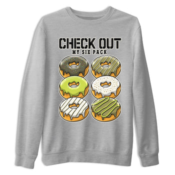 Jordan 1 Low X Travis Scott Golf Olive shirt to match jordans Check Out My Six Pack sneaker release tees Air Jordan 1 Travis Scott Golf Olive SNRT Sneaker Tees Unisex Streetwear Clothing Heather Grey 2 T-Shirt