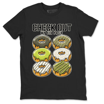 Jordan 1 Low X Travis Scott Golf Olive shirt to match jordans Check Out My Six Pack sneaker release tees Air Jordan 1 Travis Scott Golf Olive SNRT Sneaker Tees Unisex Streetwear Clothing Black 2 T-Shirt