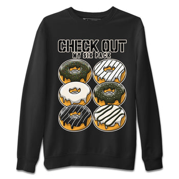 Air Jordan 1 Travis Scott Olive Sneaker Match Tees Check Out My Six Pack Sneaker Tees AJ1 Travis Scott Olive Sneaker Release Tees Unisex Shirts Black 2