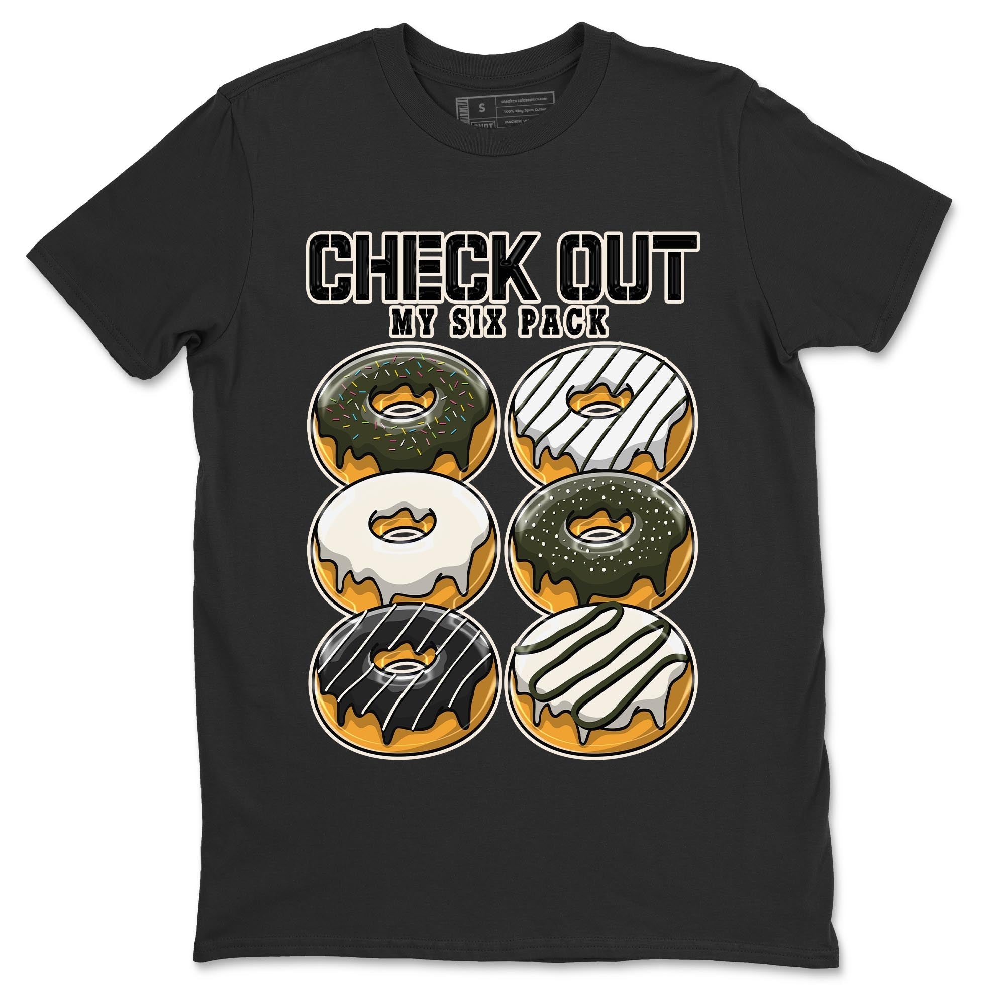 Air Jordan 1 Travis Scott Olive Sneaker Match Tees Check Out My Six Pack Sneaker Tees AJ1 Travis Scott Olive Sneaker Release Tees Unisex Shirts Black 2
