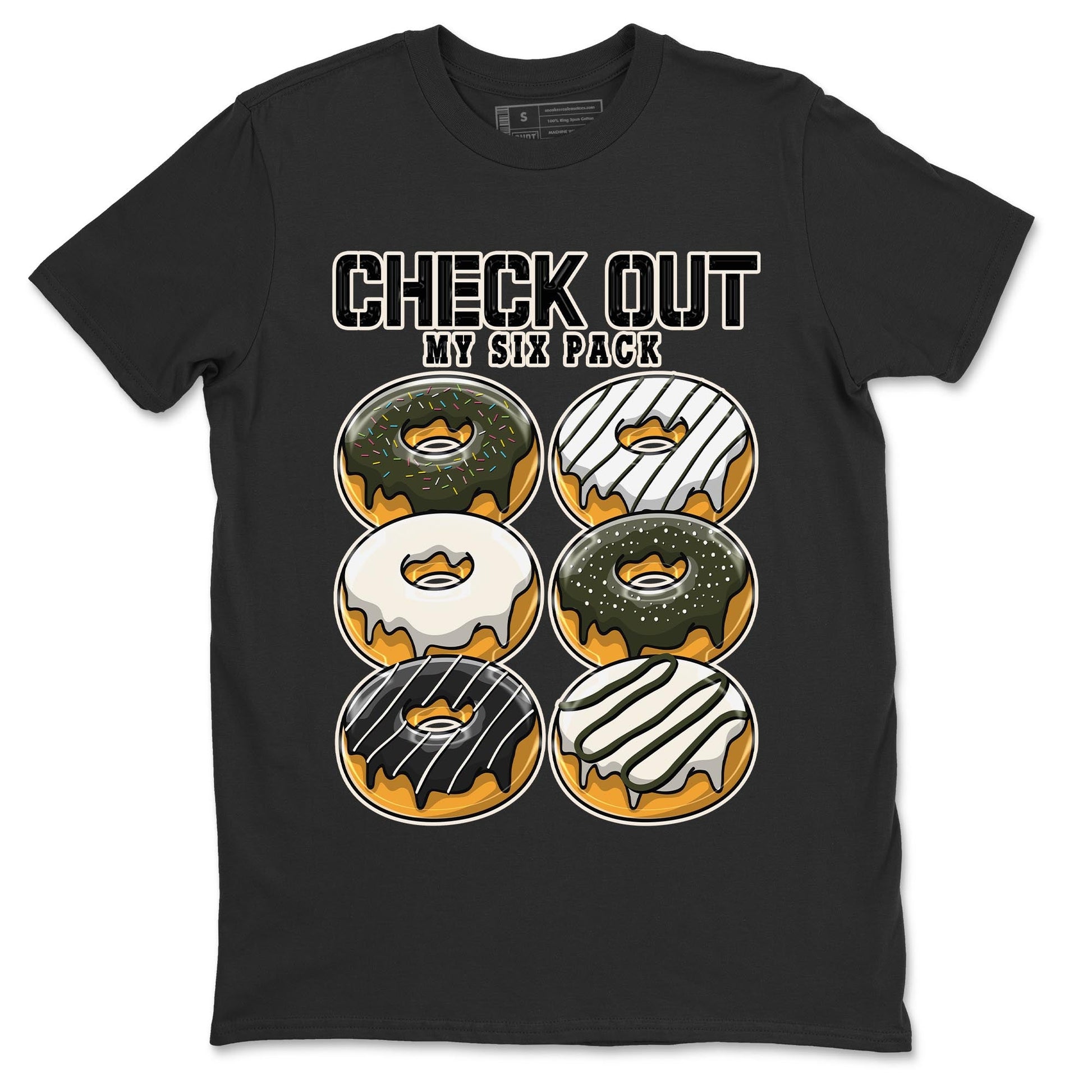 Air Jordan 1 Travis Scott Olive Sneaker Match Tees Check Out My Six Pack Sneaker Tees AJ1 Travis Scott Olive Sneaker Release Tees Unisex Shirts Black 2