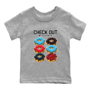 Air Jordan 1 Low UNC to Chicago shirt to match jordans Check Out My Six Pack sneaker tees Air Jordan 1 UNC to Chicago SNRT Sneaker Release Tees Baby Toddler Heather Grey 2 T-Shirt
