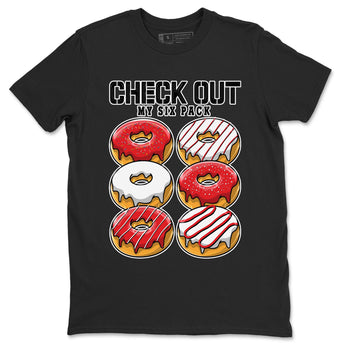 1s Low University Red shirt to match jordans Check Out My Six Pack sneaker tees Air Jordan 1 University Red SNRT Sneaker Tees Sneaker Matching Clothing Brand Unisex Sneaker Tee Black 2 T-Shirt