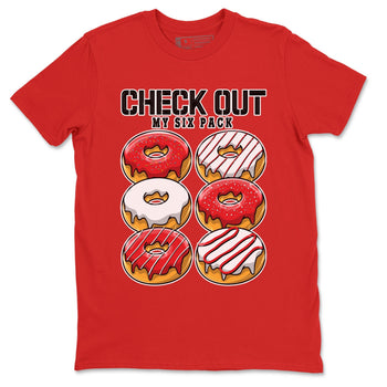 1s Low University Red shirt to match jordans Check Out My Six Pack sneaker tees Air Jordan 1 University Red SNRT Sneaker Tees Sneaker Matching Clothing Brand Unisex Sneaker Tee Red 2 T-Shirt