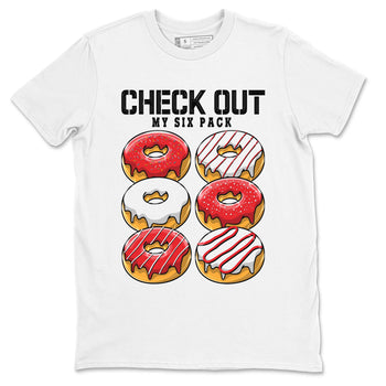 1s Low University Red shirt to match jordans Check Out My Six Pack sneaker tees Air Jordan 1 University Red SNRT Sneaker Tees Sneaker Matching Clothing Brand Unisex Sneaker Tee White 2 T-Shirt