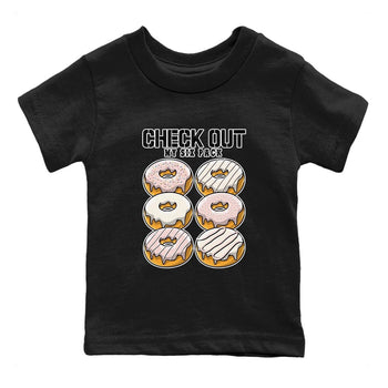 Air Jordan 1 Washed Pink Sneaker Match Tees Check Out My Six Pack Sneaker Tees AJ1 Washed Pink Sneaker Release Tees Kids Shirts Black 2