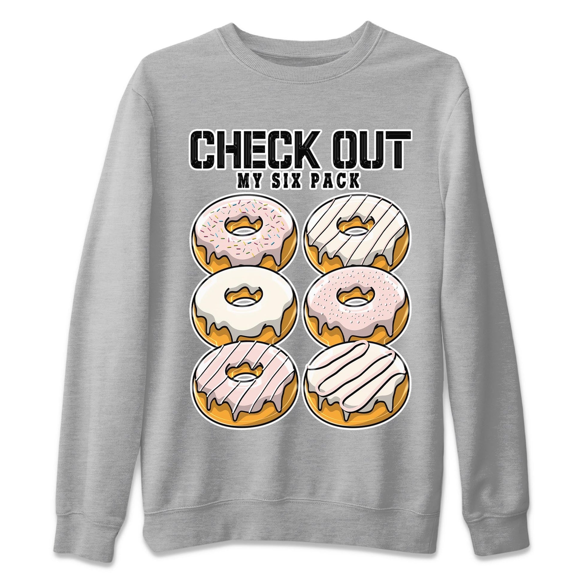 Air Jordan 1 Washed Pink Sneaker Match Tees Check Out My Six Pack Sneaker Tees AJ1 Washed Pink Sneaker Release Tees Unisex Shirts Heather Grey 2