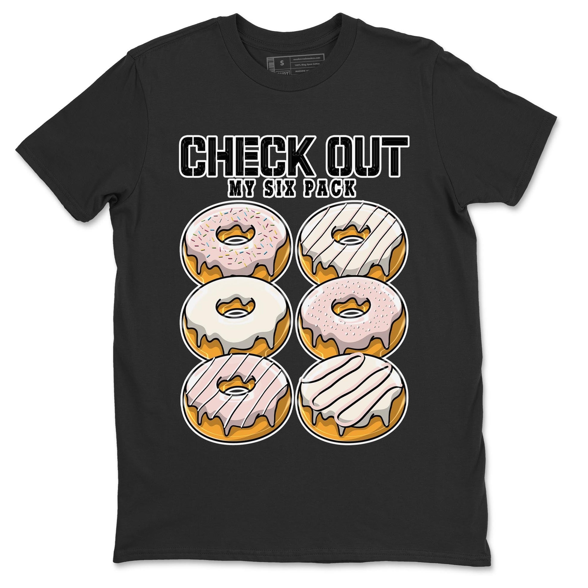 Air Jordan 1 Washed Pink Sneaker Match Tees Check Out My Six Pack Sneaker Tees AJ1 Washed Pink Sneaker Release Tees Unisex Shirts Black 2
