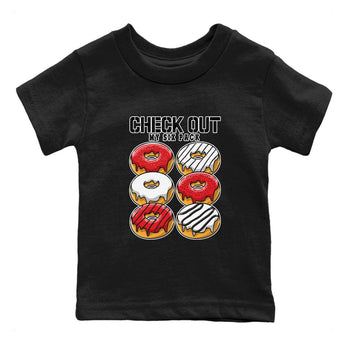 Jordan 12 Retro Cherry shirt to match jordans Varsity Red Check Out My Six Pack special sneaker matching tees 12s Cherry SNRT sneaker tees Baby Toddler Black 2 T-Shirt