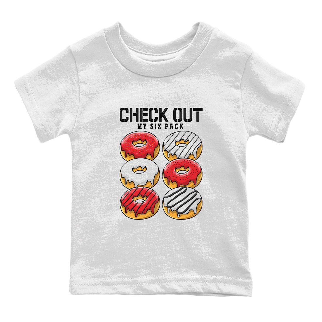 Jordan 12 Retro Cherry shirt to match jordans Varsity Red Check Out My Six Pack special sneaker matching tees 12s Cherry SNRT sneaker tees Baby Toddler White 2 T-Shirt