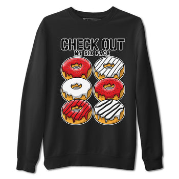 Jordan 12 Retro Cherry shirt to match jordans Varsity Red Check Out My Six Pack special sneaker matching tees 12s Cherry SNRT sneaker tees Unisex Black 2 T-Shirt