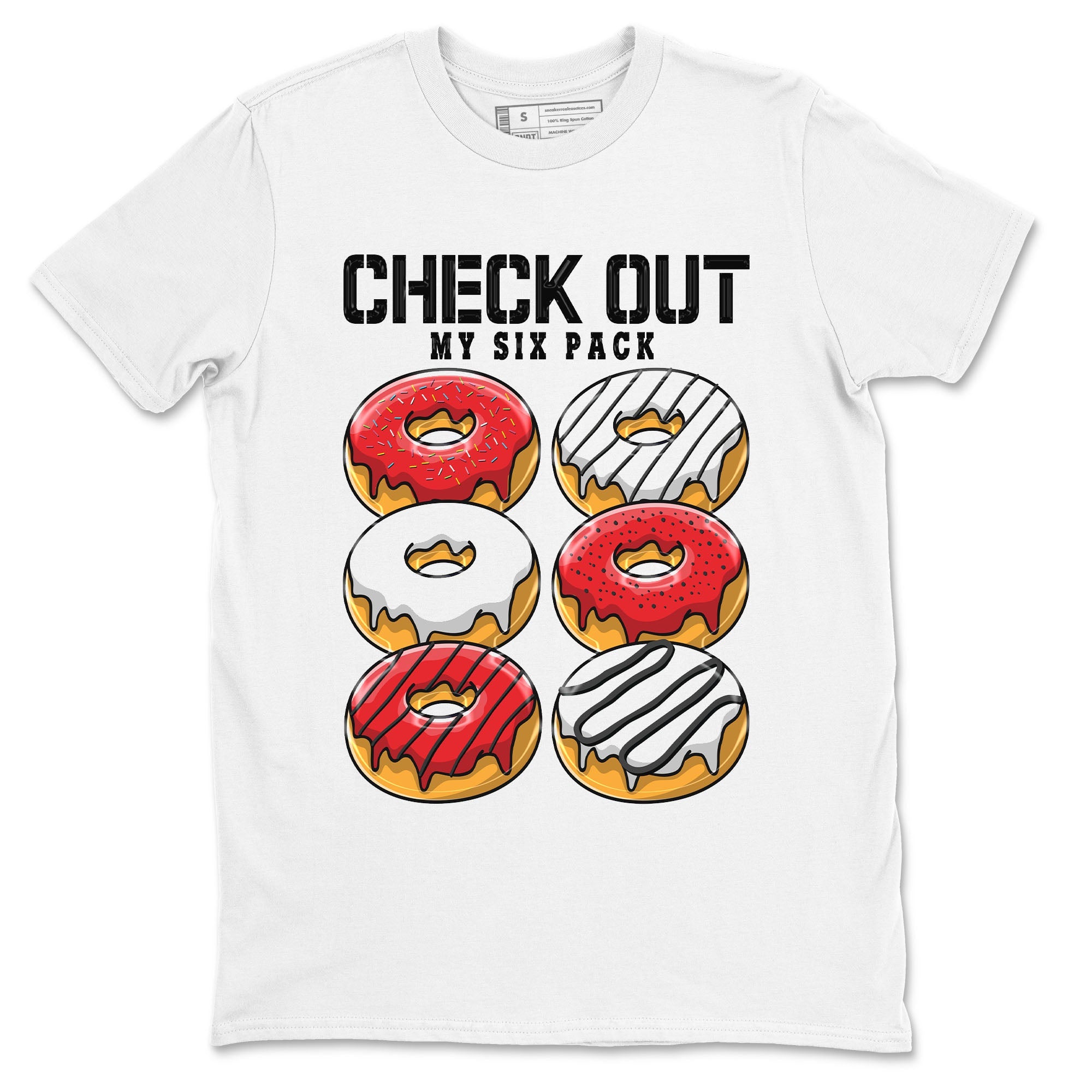 Jordan 12 Retro Cherry shirt to match jordans Varsity Red Check Out My Six Pack special sneaker matching tees 12s Cherry SNRT sneaker tees Unisex White 2 T-Shirt
