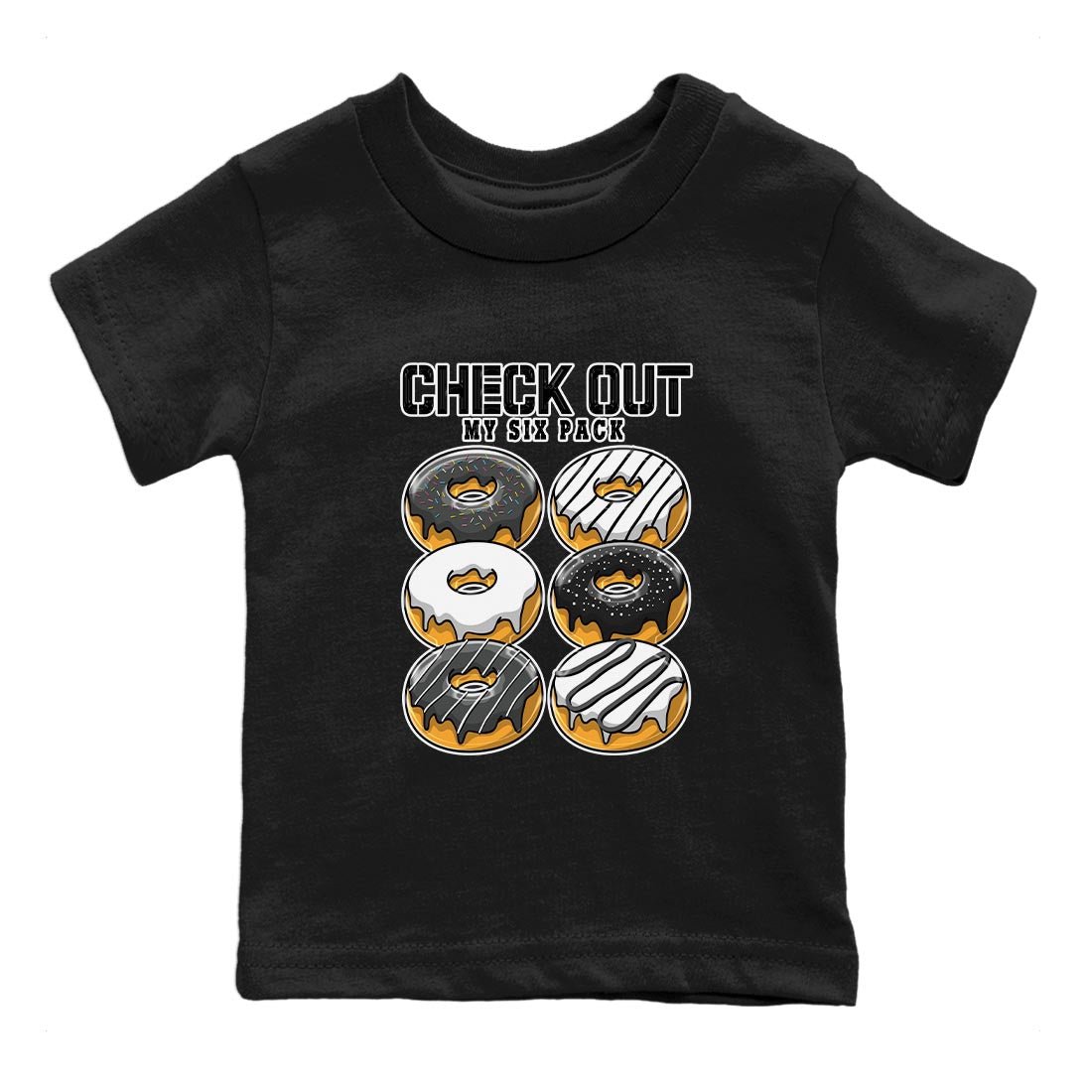 Air Jordan 13 Black Flint Sneaker Match Tees Check Out My Six Pack Sneaker Tees AJ 13s Black Flint Sneaker Release Tees Kids Shirts Black 2