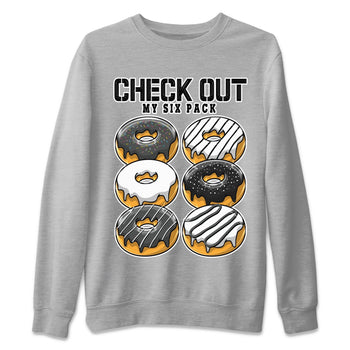 Air Jordan 13 Black Flint Sneaker Match Tees Check Out My Six Pack Sneaker Tees AJ 13s Black Flint Sneaker Release Tees Unisex Shirts Heather Grey 2