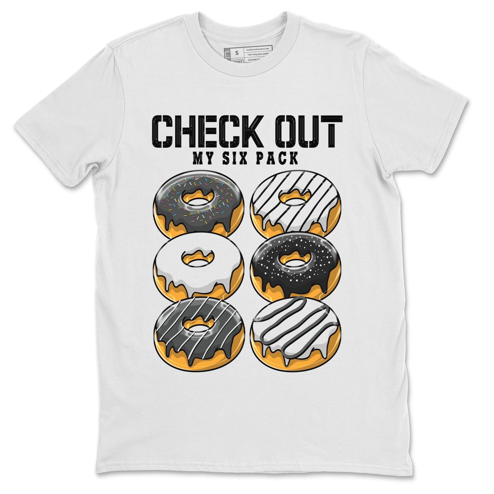 Air Jordan 13 Black Flint Sneaker Match Tees Check Out My Six Pack Sneaker Tees AJ 13s Black Flint Sneaker Release Tees Unisex Shirts White 2