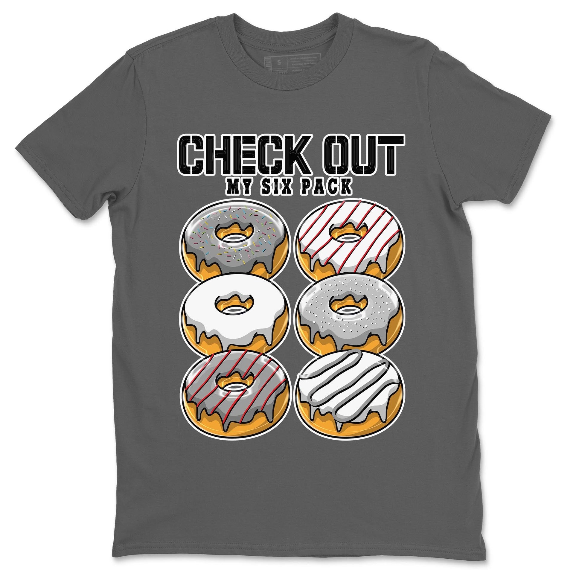 AJ13 Wolf Grey Sneaker Match Tees Check Out My Six Pack Sneaker Tees Air Jordan 13 Wolf Grey SNRT Sneaker Release Tees Unisex Shirts Cool Grey 2