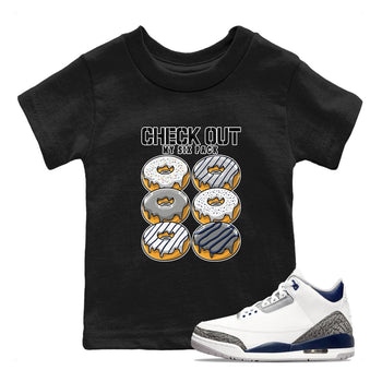 Air Jordan 3 Retro Midnight Navy shirt to match jordans Check Out My Six Pack sneaker shirt 3s Midnight Navy SNRT sneaker tees baby toddler Black 1 cotton Shirt