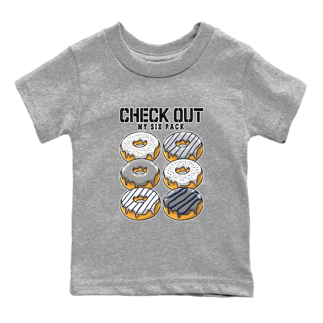 Air Jordan 3 Retro Midnight Navy shirt to match jordans Check Out My Six Pack sneaker shirt 3s Midnight Navy SNRT sneaker tees baby toddler Heather Grey 2 cotton Shirt