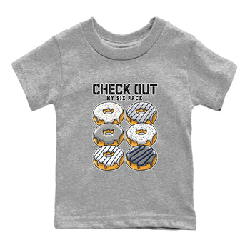 Air Jordan 3 Retro Midnight Navy shirt to match jordans Check Out My Six Pack sneaker shirt 3s Midnight Navy SNRT sneaker tees baby toddler Heather Grey 2 cotton Shirt