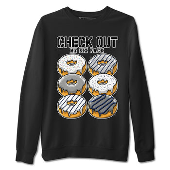 Air Jordan 3 Retro Midnight Navy shirt to match jordans Check Out My Six Pack sneaker shirt 3s Midnight Navy SNRT sneaker tees unisex crew neck cotton Black 2 crew neck shirt