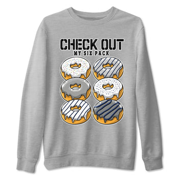 Air Jordan 3 Retro Midnight Navy shirt to match jordans Check Out My Six Pack sneaker shirt 3s Midnight Navy SNRT sneaker tees unisex crew neck cotton Heather Grey 2 crew neck shirt