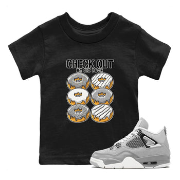 AJ4 Frozen Moments shirt to match jordans Check Out My Six Pack sneaker tees Crew Neck AJ4 Frozen Moments SNRT Sneaker Release Tees Baby Toddler Black 1 T-Shirt