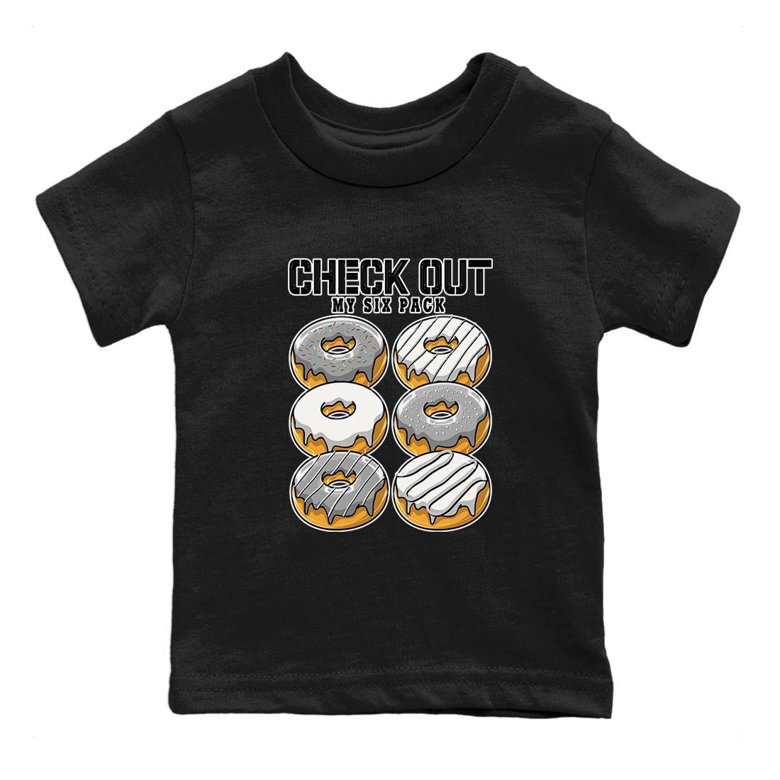 AJ4 Frozen Moments shirt to match jordans Check Out My Six Pack sneaker tees Crew Neck AJ4 Frozen Moments SNRT Sneaker Release Tees Baby Toddler Black 2 T-Shirt