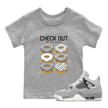 AJ4 Frozen Moments shirt to match jordans Check Out My Six Pack sneaker tees Crew Neck AJ4 Frozen Moments SNRT Sneaker Release Tees Baby Toddler Heather Grey 1 T-Shirt