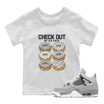 AJ4 Frozen Moments shirt to match jordans Check Out My Six Pack sneaker tees Crew Neck AJ4 Frozen Moments SNRT Sneaker Release Tees Baby Toddler White 1 T-Shirt
