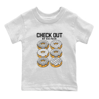 AJ4 Frozen Moments shirt to match jordans Check Out My Six Pack sneaker tees Crew Neck AJ4 Frozen Moments SNRT Sneaker Release Tees Baby Toddler White 2 T-Shirt
